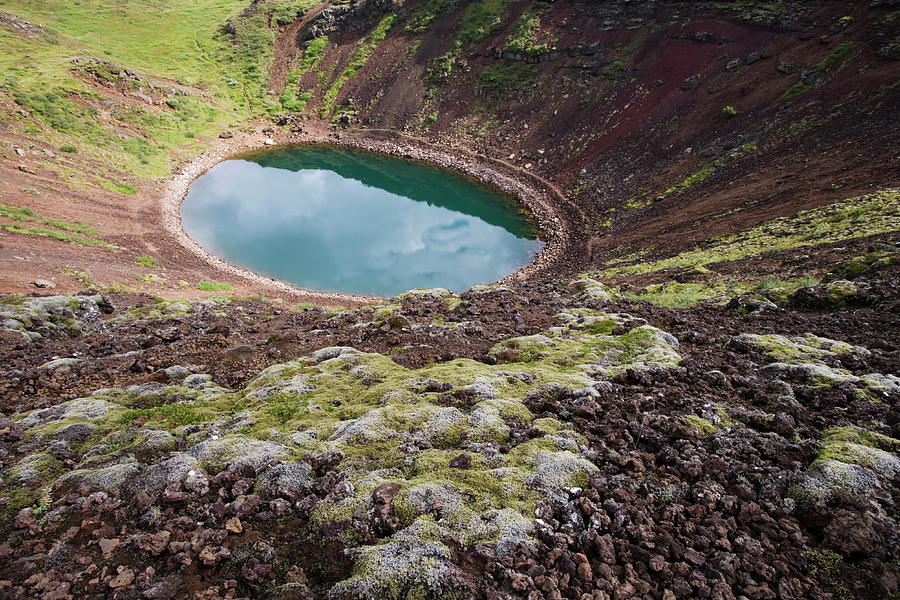 Kerid Volcanic Crater Photograph by Holger Leue