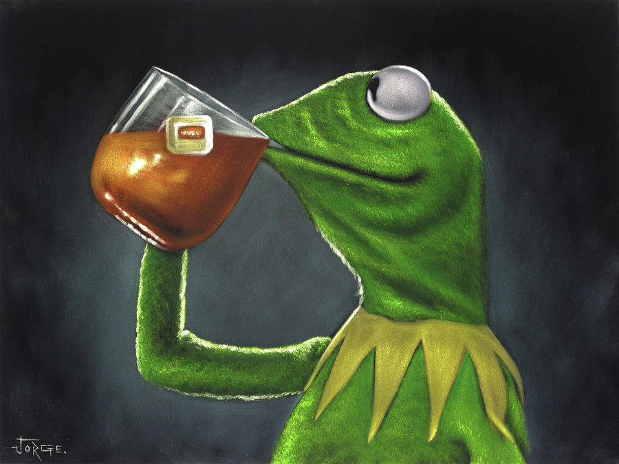 Kermit The Frog Painting - Kermit the Frog of the Muppet Show Sesame Street  by Jorge Torrones