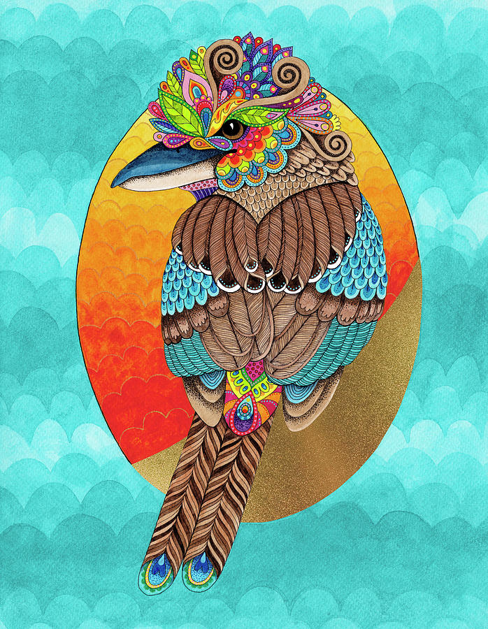 Nature Digital Art - Kerrie Kookaburra by Hello Angel