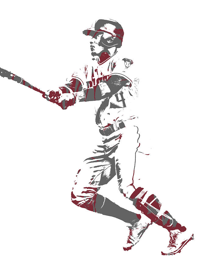 Ketel Marte Arizona Diamondbacks Pixel Art 2 Mixed Media by Joe Hamilton