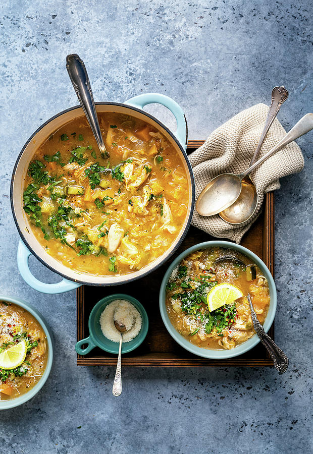 Keto Chicken Soup Photograph by Lucy Parissi