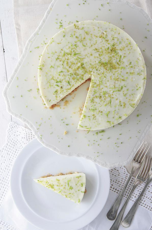 Key Lime Pie, Sliced Photograph by Neil Langan