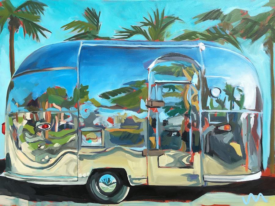 Airstream Painting - Key West Bambi by Jayne Morgan