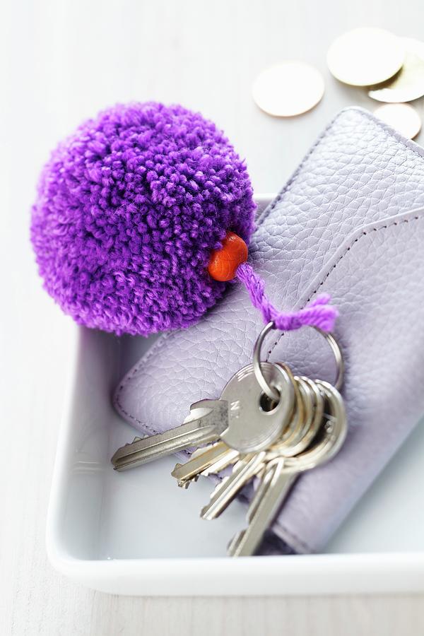 Keys With Pompom On Key Ring Photograph by Franziska Taube