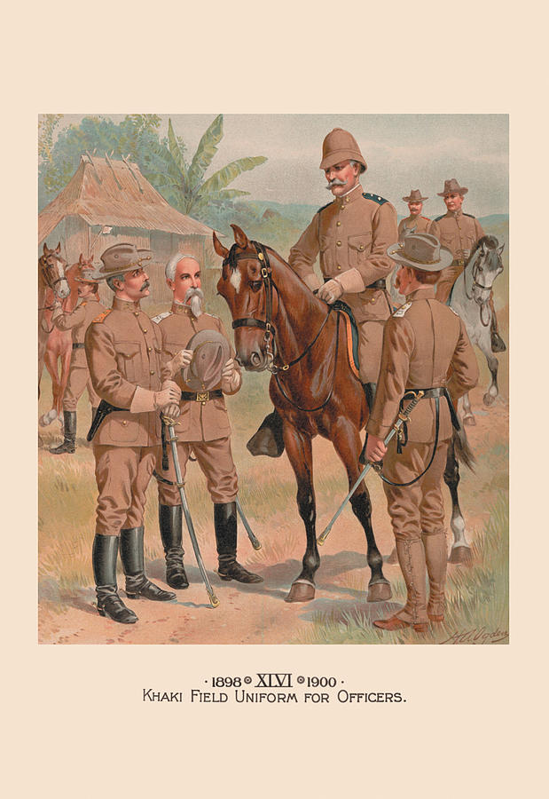 Khaki Field Uniform for Officers Painting by H.A. Ogden