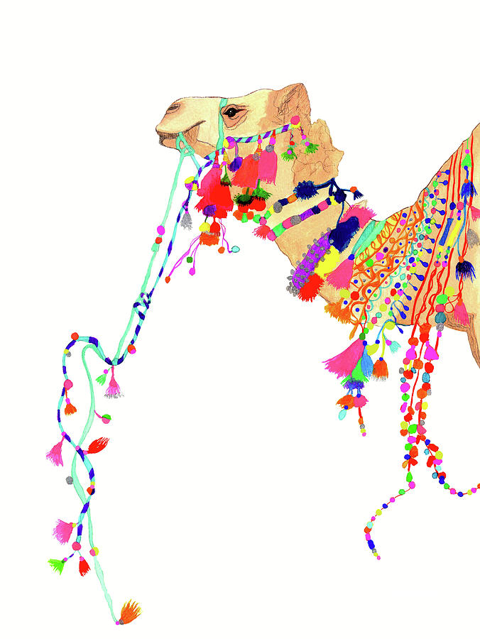 Animal Mixed Media - Khalifa Camel by Kwerki Studios