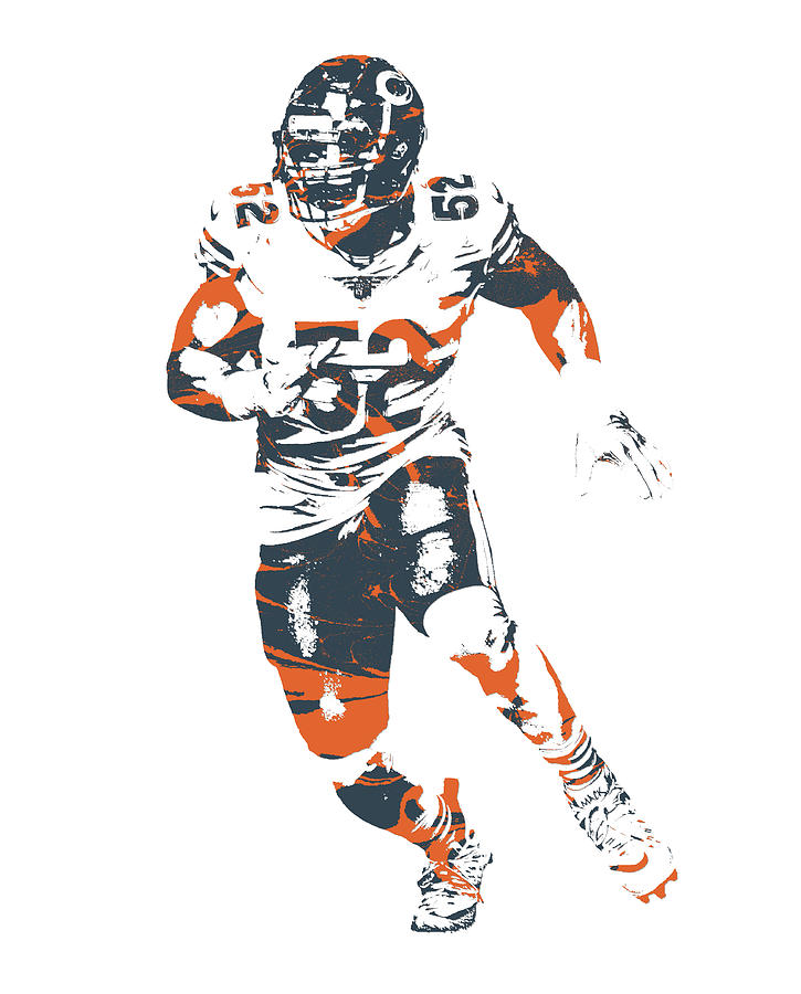 Fine Art America Khalil Mack Chicago Bears Apparel T Shirt Pixel Art 1 T-Shirt by Joe Hamilton