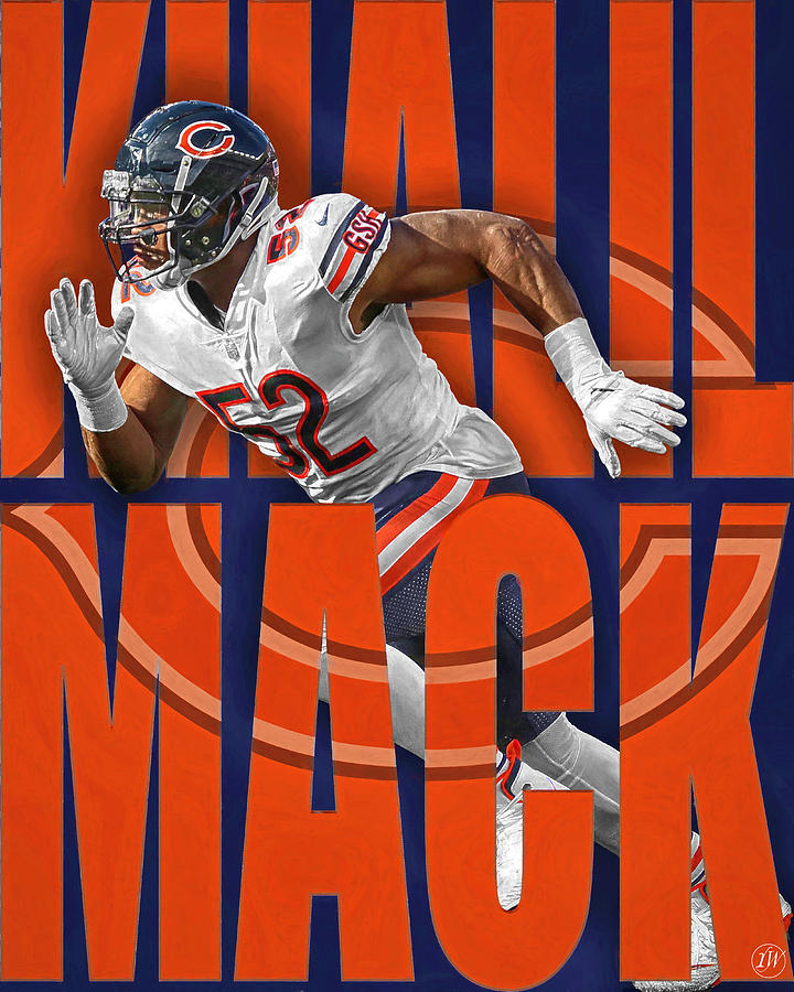 Khalil Mack Name Plate Series Digital Art by Rick Wiles