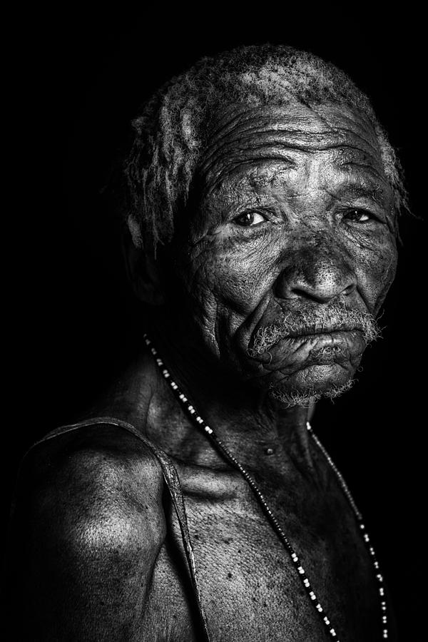 Desert Photograph - Khoisan Elder by Trevor Cole