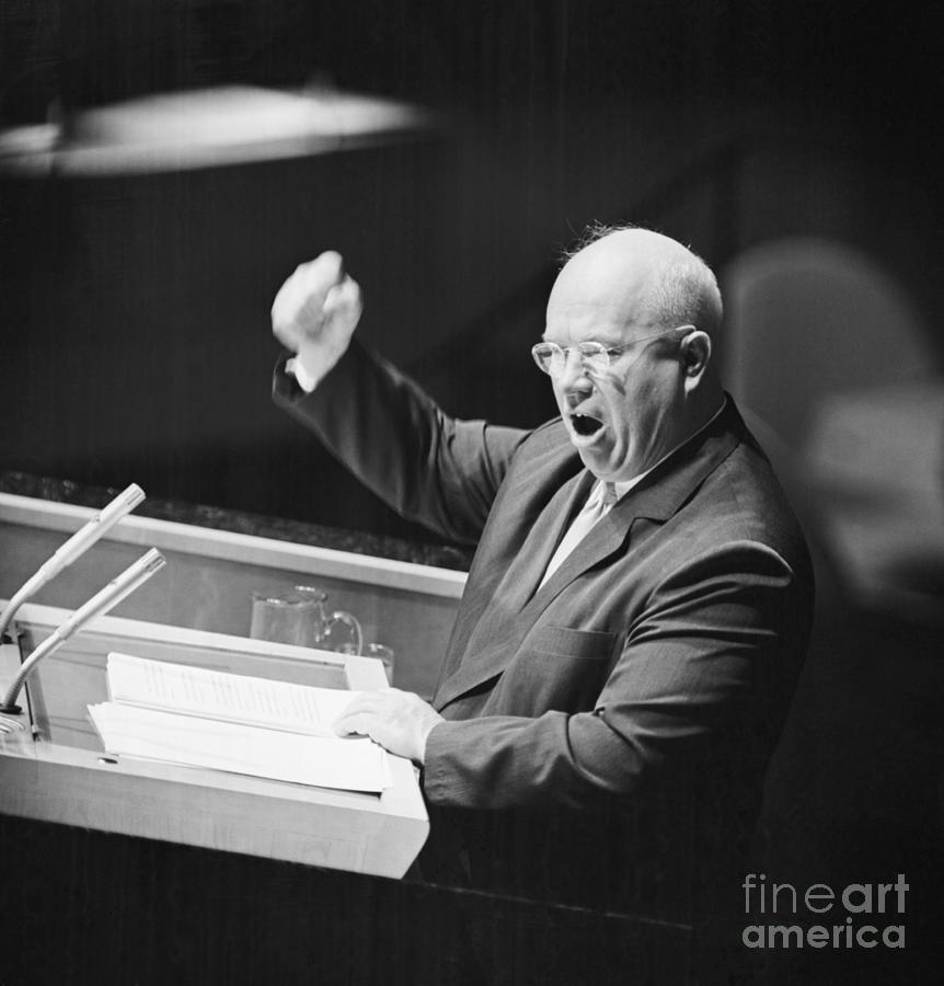 Khrushchev Addressing United Nations Photograph by Bettmann