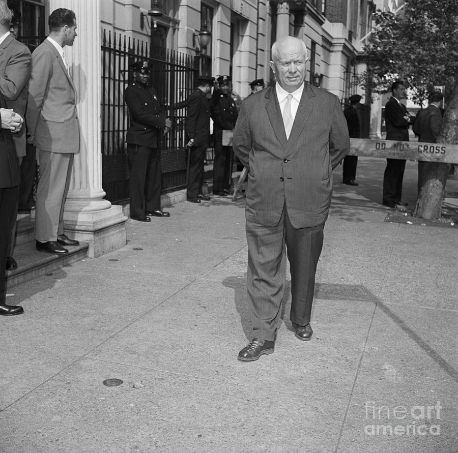 Khrushchev Taking A Walk Photograph by Bettmann