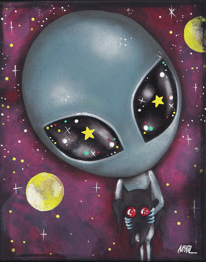 Khul the Alien Painting by Abril Andrade