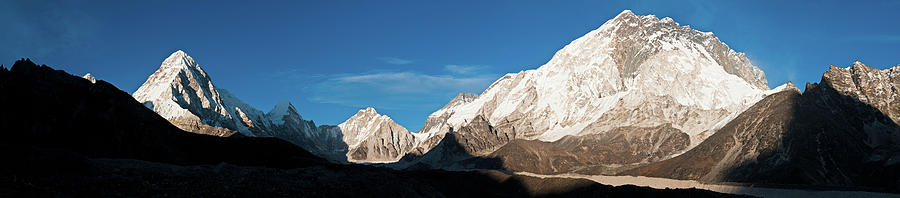 Khumbu Valley Vista Pumori Nuptse Photograph by Fotovoyager