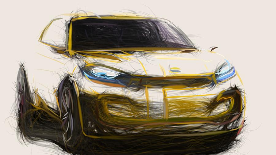 Kia CUB Draw Digital Art by CarsToon Concept
