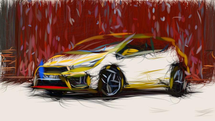 Kia Pro Ceed GT Draw Digital Art by CarsToon Concept