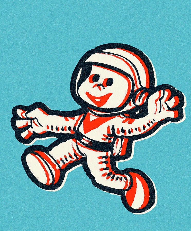 Science Fiction Drawing - Kid Astronaut by CSA Images