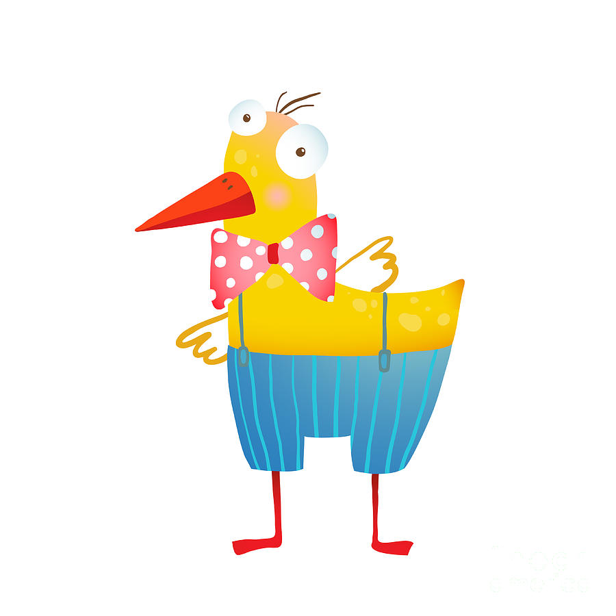 Play Digital Art - Kids Humorous Yellow Duck With Bow Tie by Popmarleo Play Digital Art - Kids Humorous Yellow Duck With Bow Tie by Popmarleo