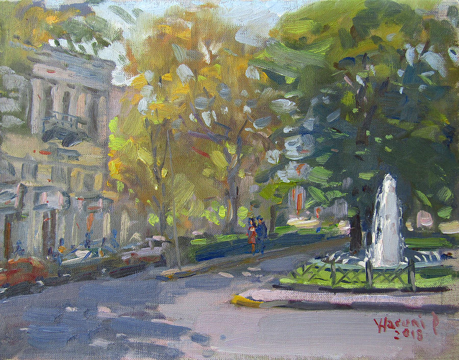 Tree Painting - Kifissia Athens by Ylli Haruni