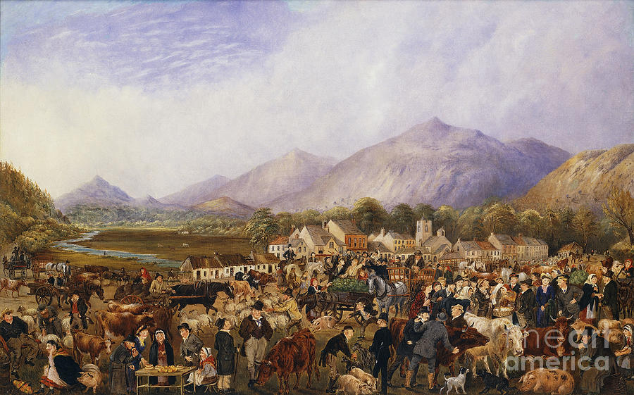 Kilearney Fair Painting by P. Rigby