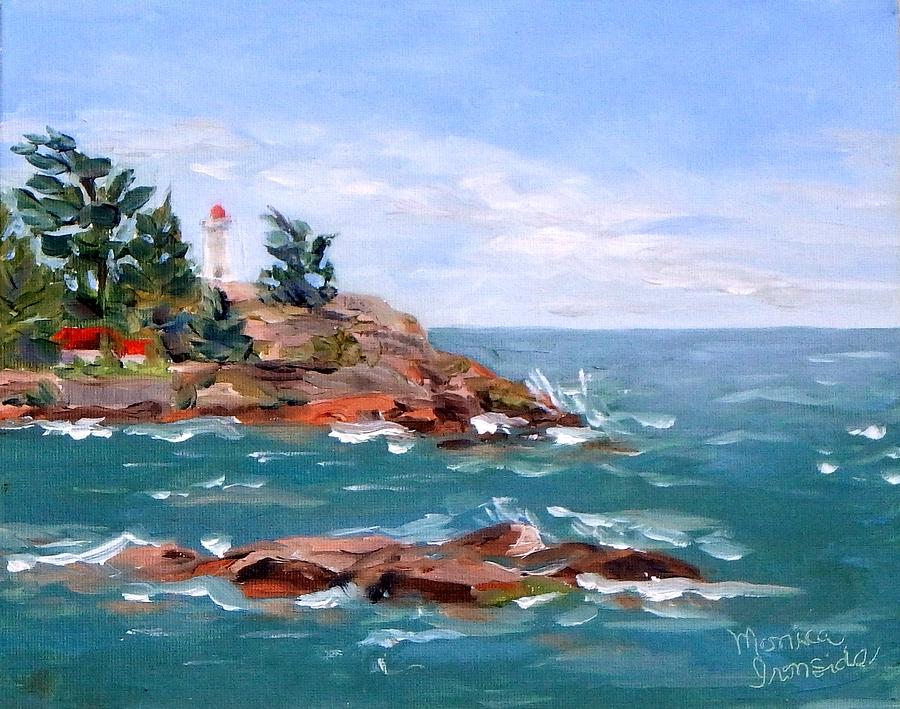 Killarney Lighthouse Painting by Monica Ironside