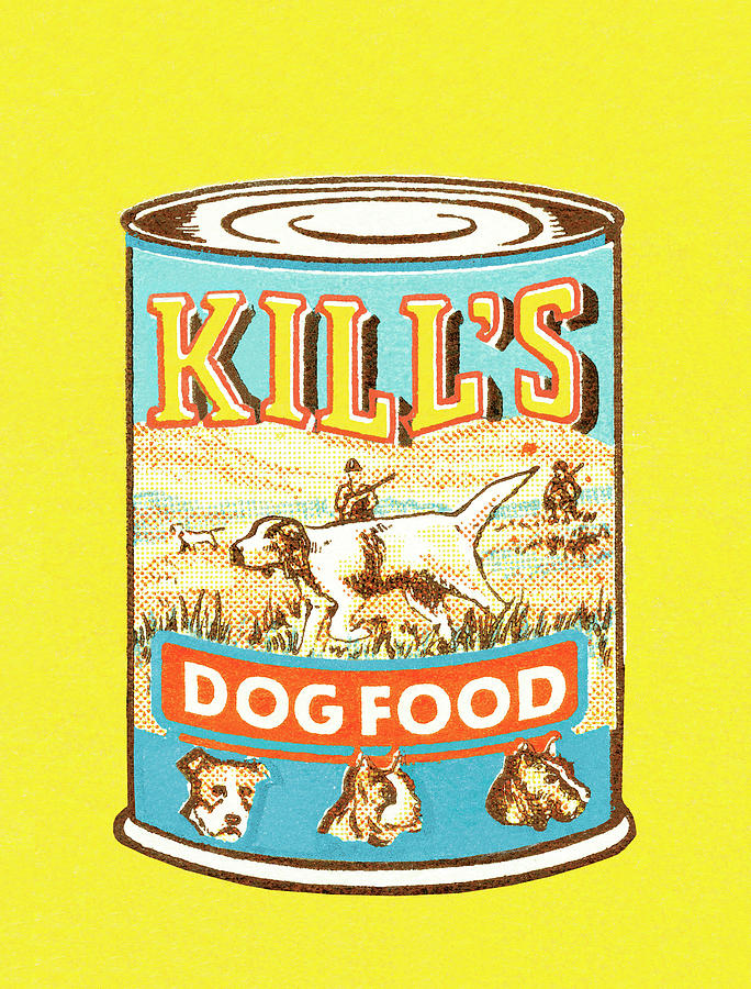 Vintage Drawing - Kills dog food by CSA Images