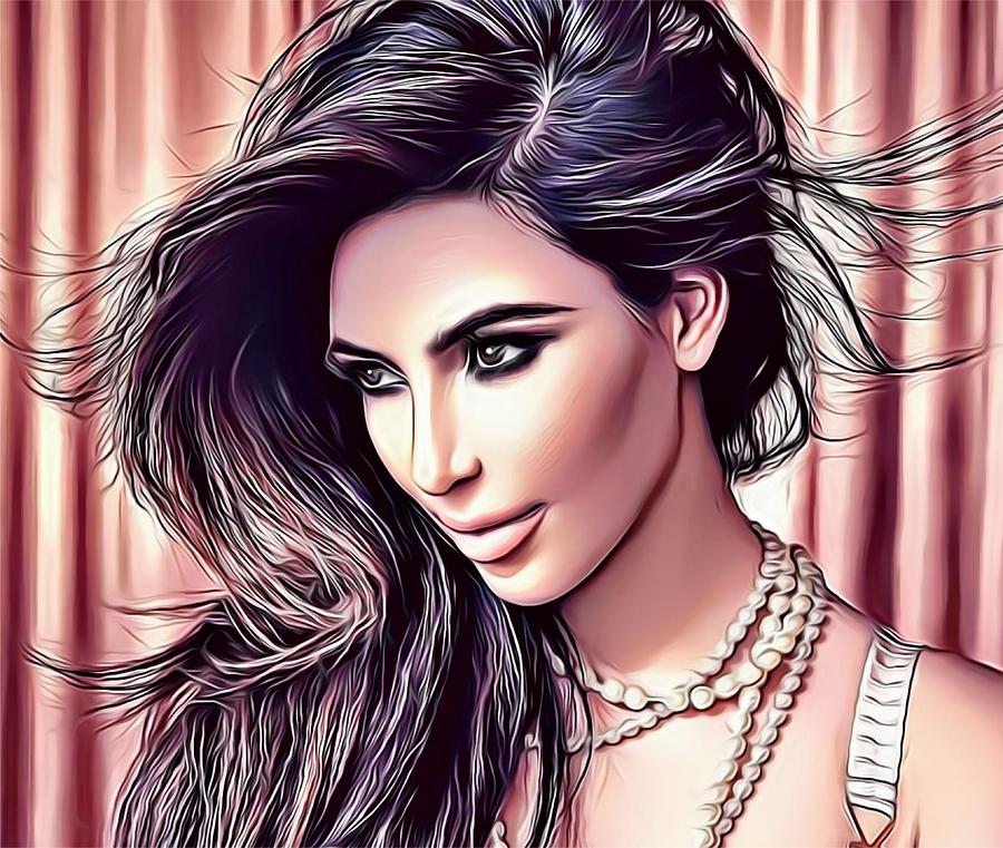 Canvas Kim Kardashian Art Print Poster