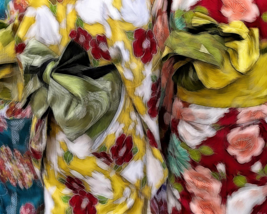 Pattern Photograph - Kimonos Swaying by Lucie Gagnon