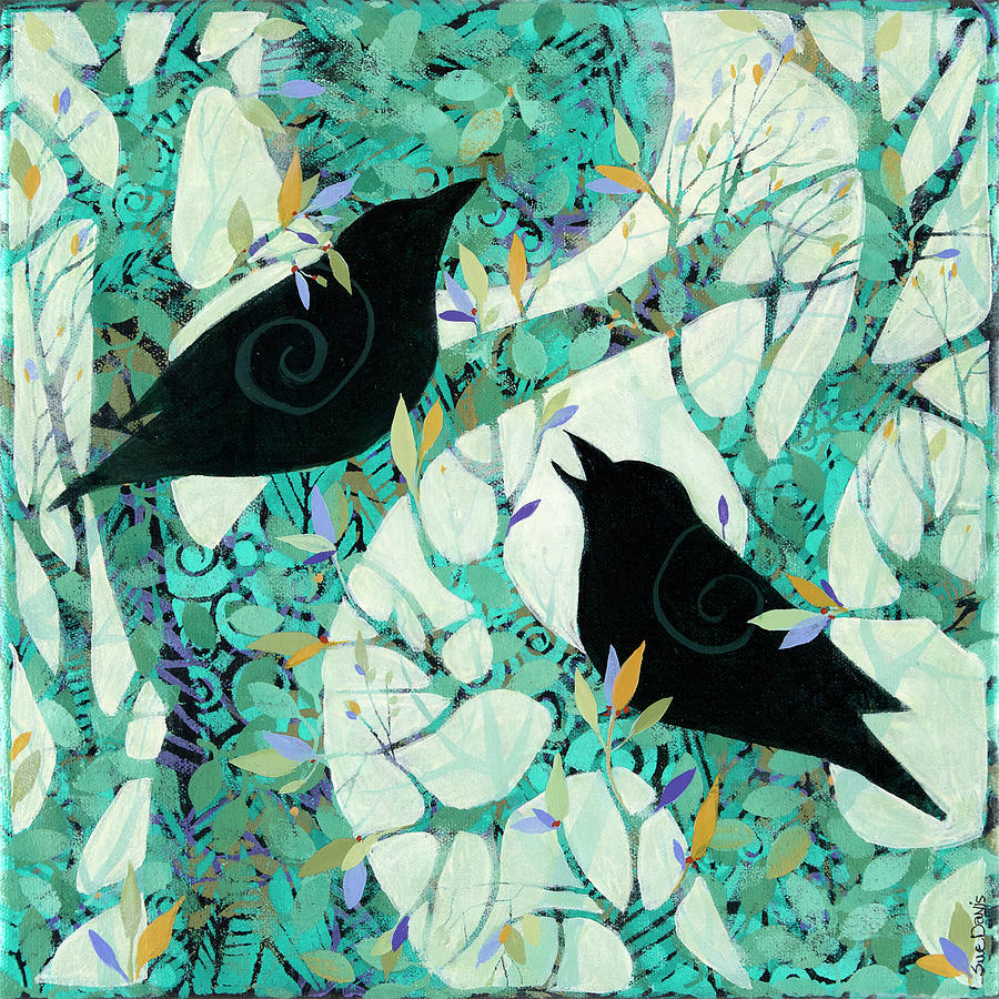 Bird Painting - Kindred Spirits by Sue Davis