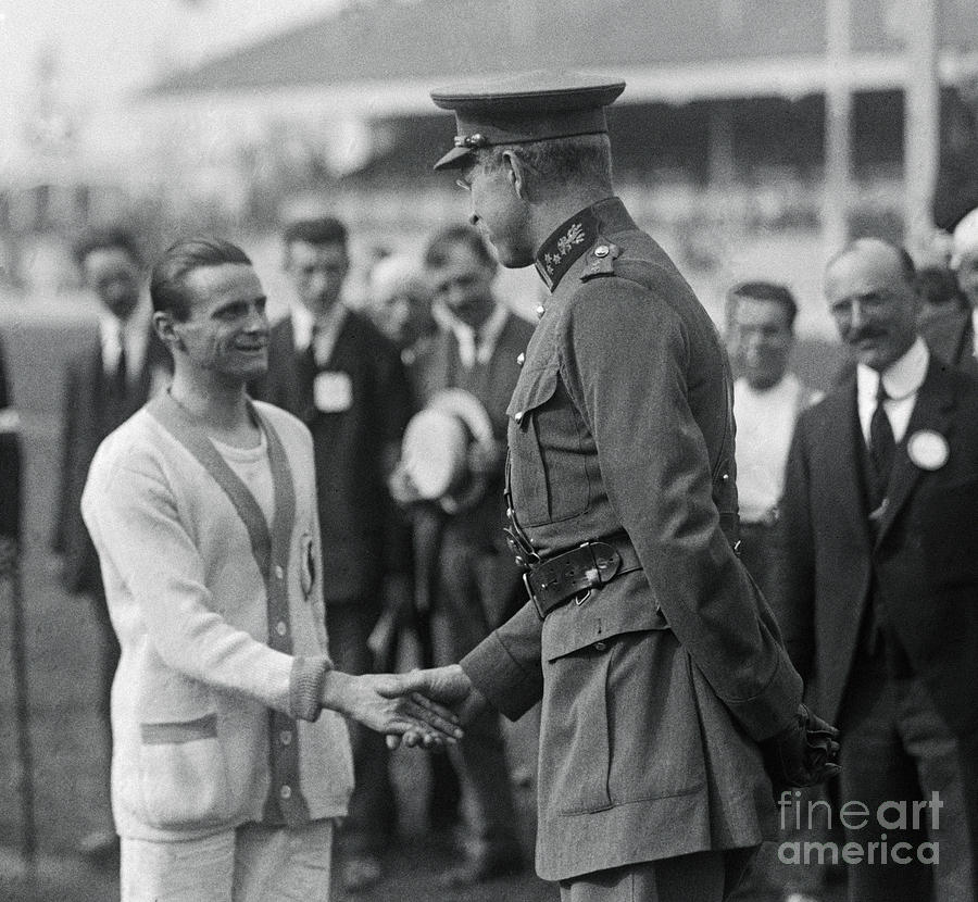 King Albert Congratulating Joseph Photograph by Bettmann