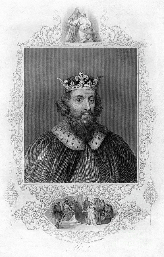 King Alfred The Great Drawing by Print Collector