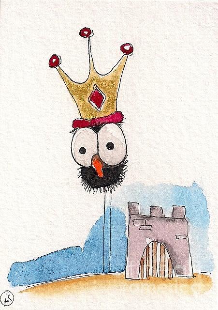 King and his Castle Painting by Lucia Stewart