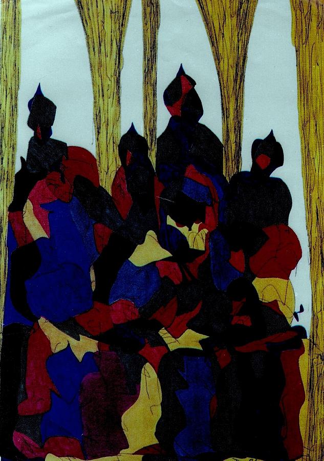 king and  his Four sons Drawing by Darrell Black