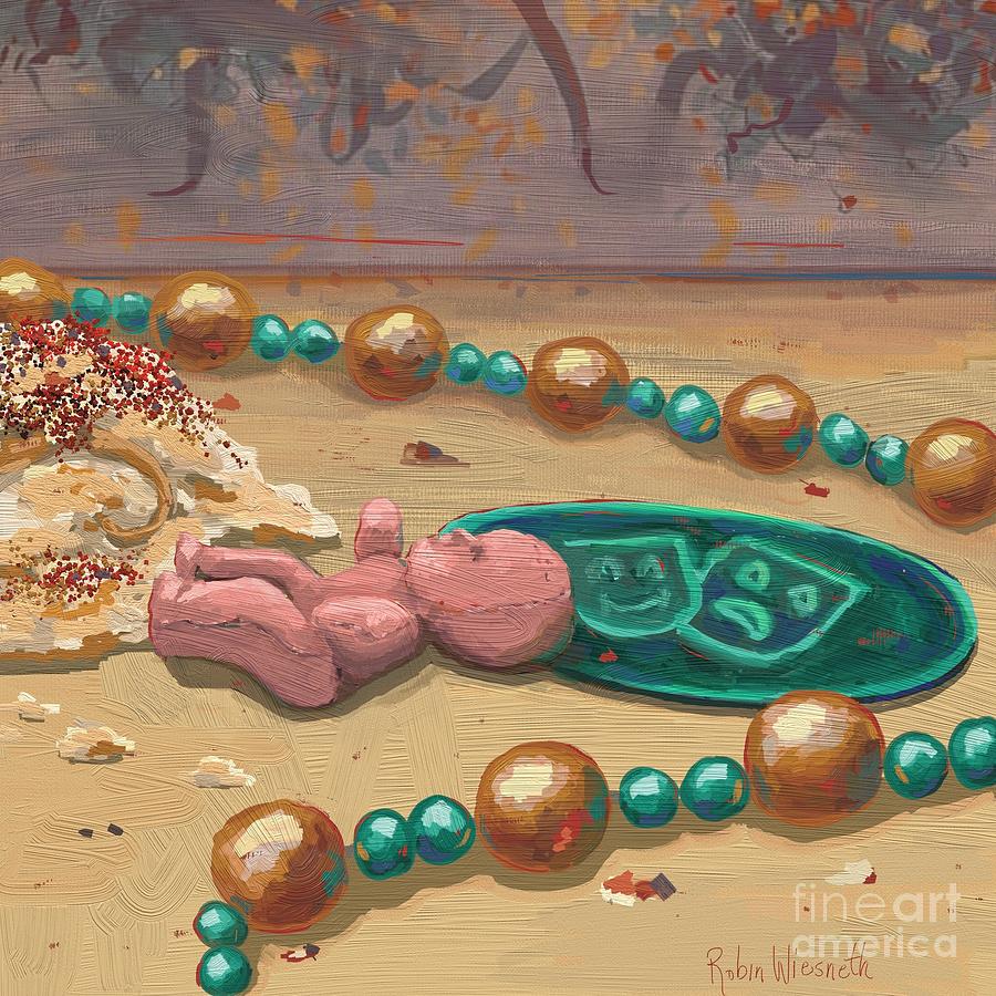 King Cake Baby Digital Art by Robin Wiesneth