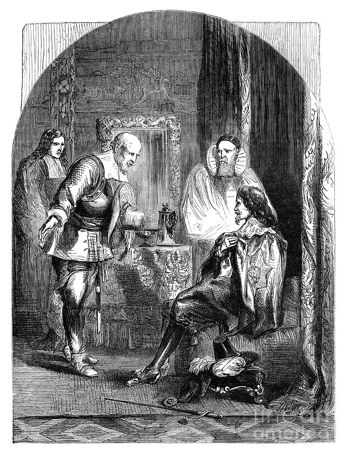 King Charles I 1600-1649 Being Summoned Drawing by Print Collector