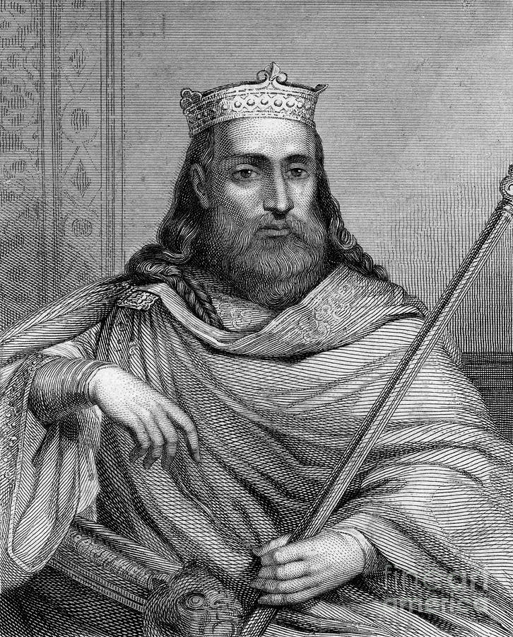 King Clotaire I Of The Franks, 19th Drawing by Print Collector
