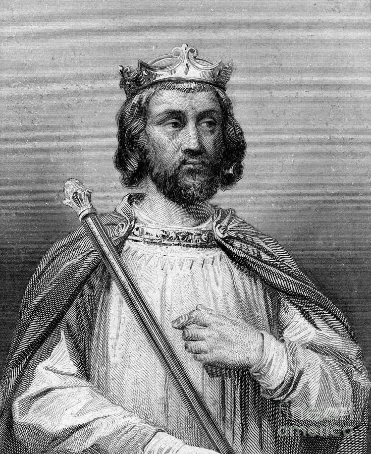 King Clotaire IIi Of The Franks, 19th Drawing by Print Collector