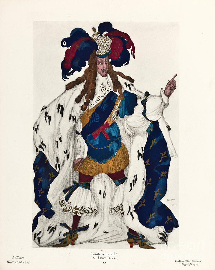 King. Costume Design For The Ballet Drawing by Heritage Images