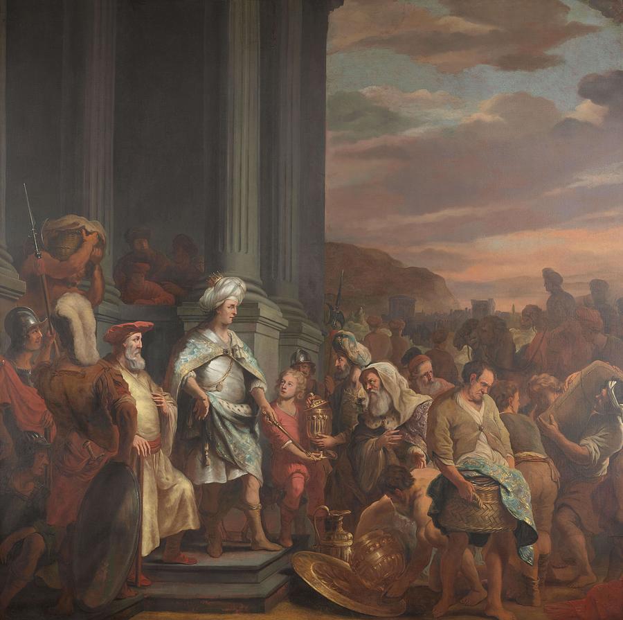 King Cyrus Handing over the Treasure Looted from the Temple of Jerusalem. Painting by Ferdinand Bol