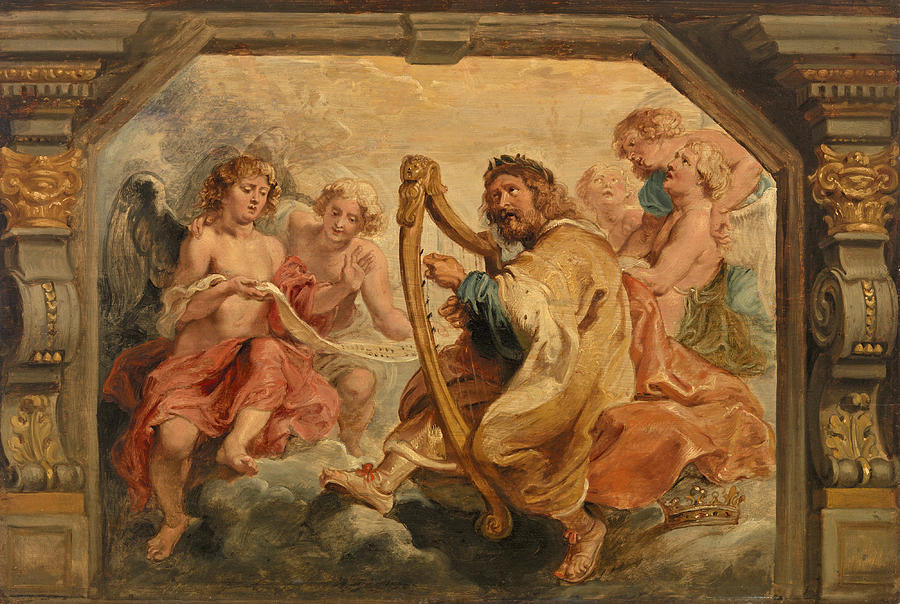 King David Playing the Harp  Painting by Peter Paul Rubens