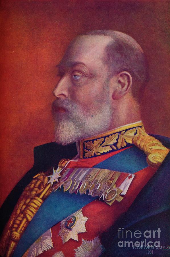 King Edward Vii In The First Year Drawing by Print Collector