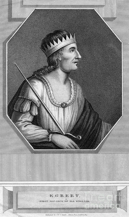 King Egbert Of Wessex, First King Drawing by Print Collector