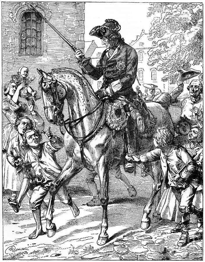 King Frederick II Of Prussia 1712-1786 Drawing by Print Collector