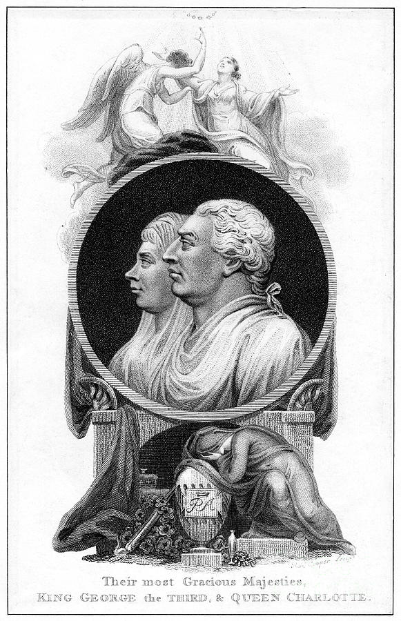 King George IIi And Queen Charlotte Drawing by Print Collector