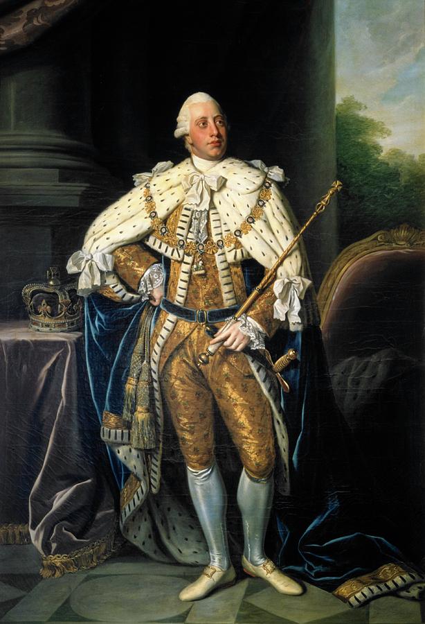King George III of England Prince of Hanover 1738-1820.Gripsholm Castle, Sweden. Painting by Nathaniel Dance-Holland -1735-1811-