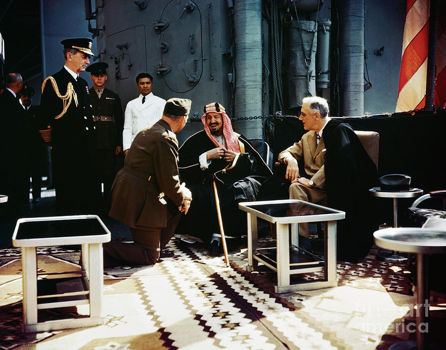 King Ibn Saud In Conference Photograph by Bettmann