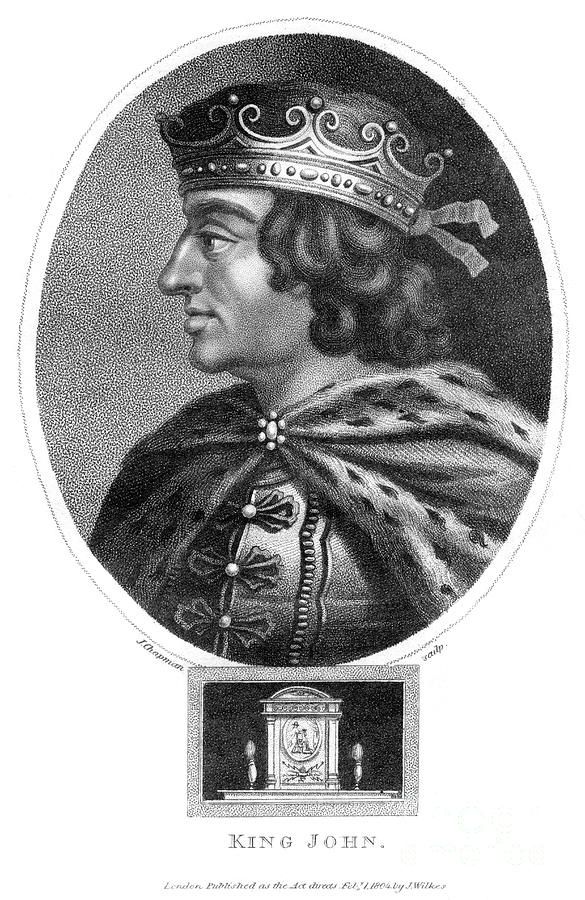 King John 1167-1216, 1804.artist J Drawing by Print Collector
