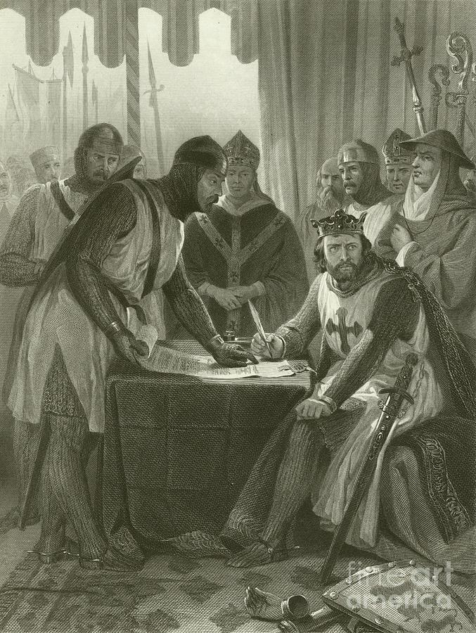 King John Signing Magna Carta, 1215 Painting by Alonzo Chappel