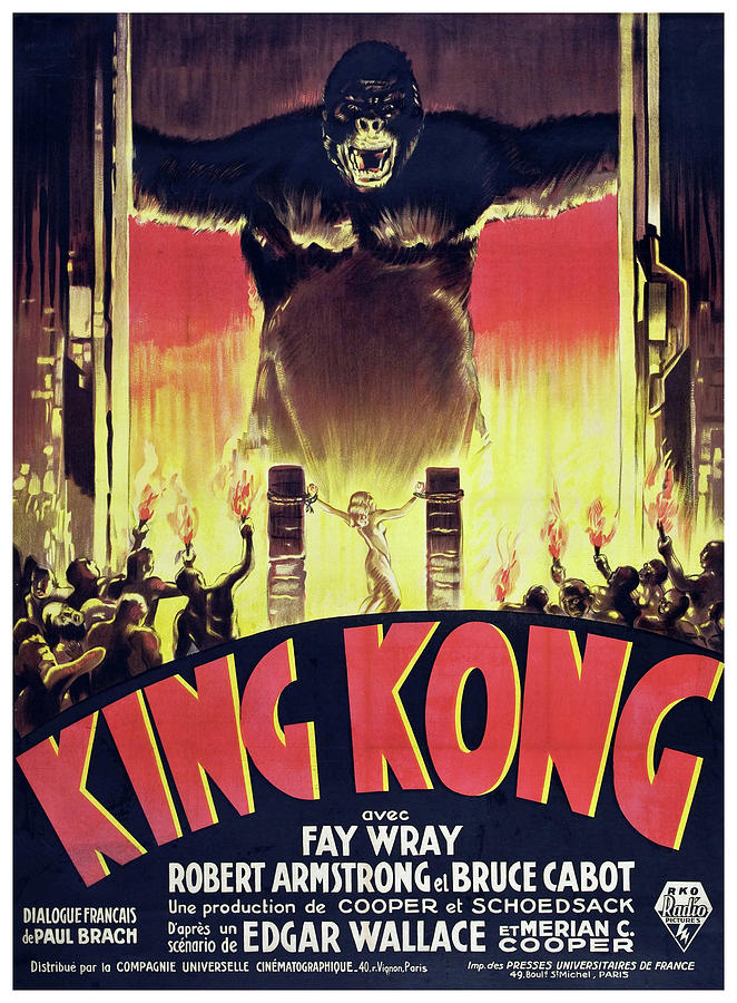 Art Print Poster Canvas King Kong Classic Movie Vintage