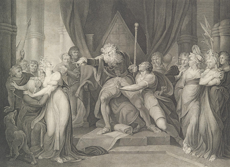 King Lear Casting Out His Daughter Cordelia Relief by Richard Earlom