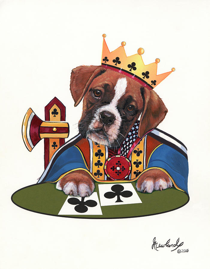 Animal Painting - King Of Clubs by Jenny Newland